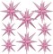 8 Pcs Pink Foil Balloons One-Piece 14-pointed Spiky Starburst Balloon(pink)